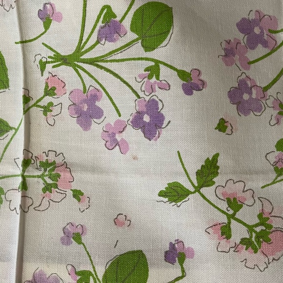 Vintage Vera Neumann Floral Napkin Cotton Linens Set Vintage MCM Flower 70s 60s - Picture 14 of 15